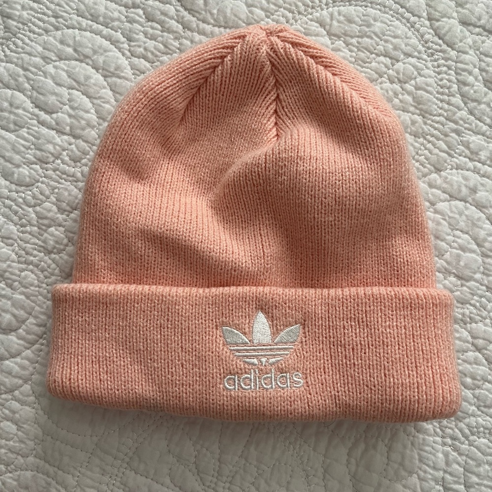 Pink Adidas beanie